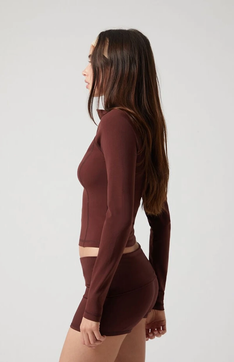 PAC 1980 WHISPER Active Brown Bella Zip Up Track Jacket