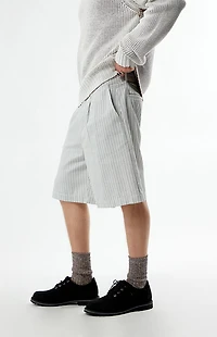 FIELD OF STUDY by Pacsun Striped Linen Baggy Shorts