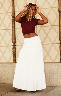 John Galt Burgundy Short Sleeve T-Shirt