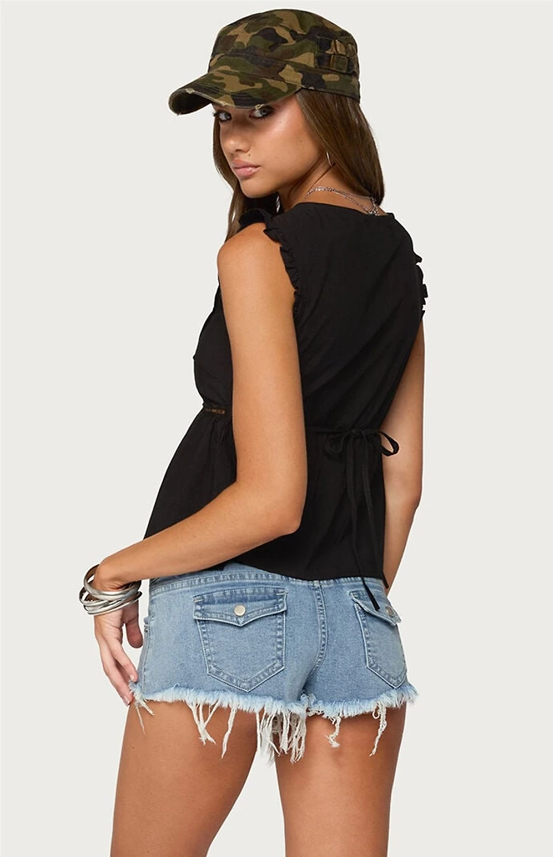 Edikted Meadow Lacey Linen Top