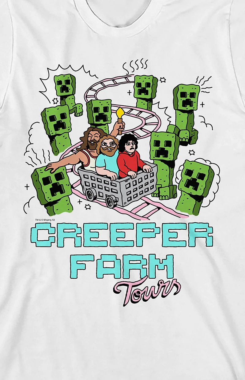 Kids Minecraft Creeper Farms T-Shirt