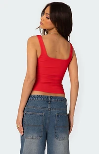 Edikted Rio Ruched Square Neck Top