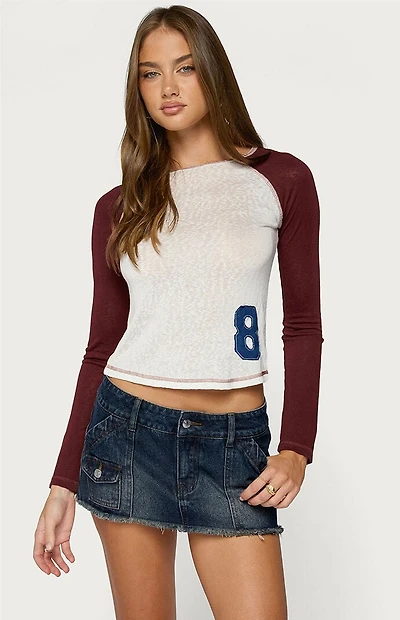 Edikted Julika Contrast Long Sleeve Top