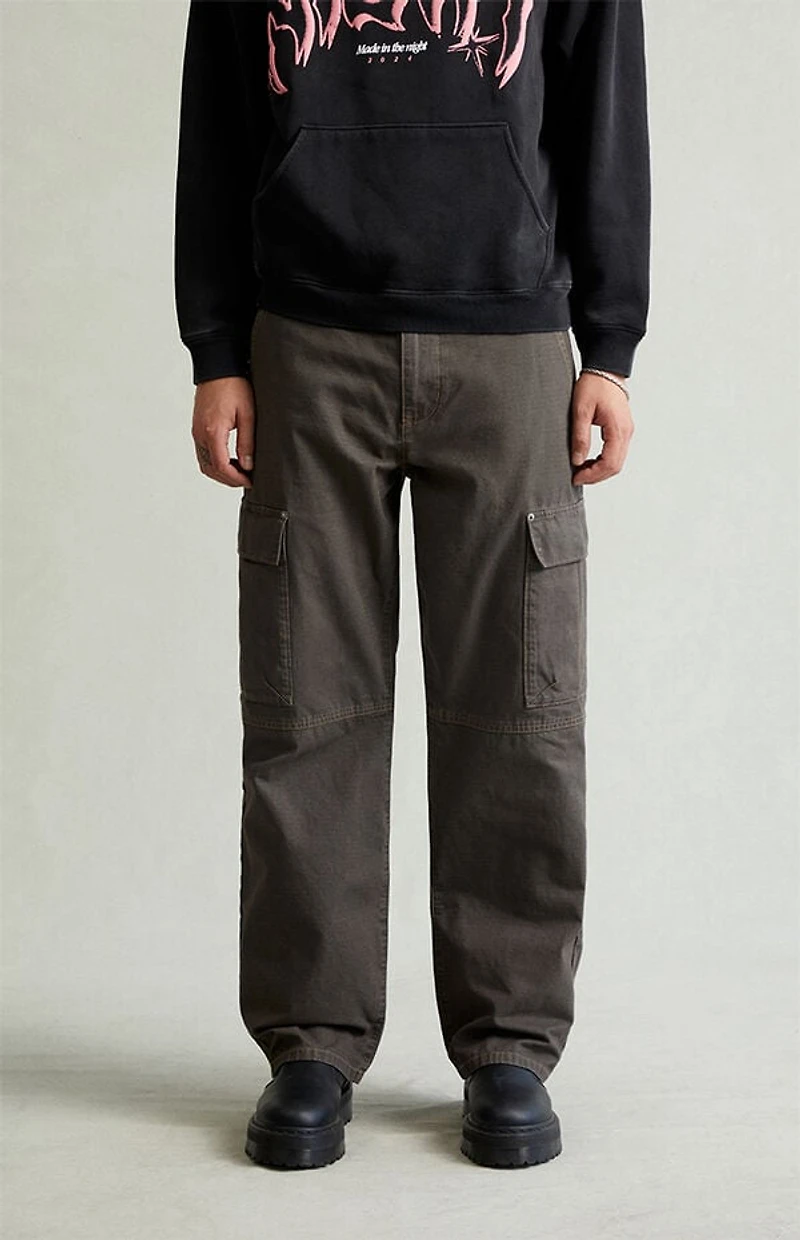 Pacsun Dylan Baggy Cargo Pants Ripstop Faded Black
