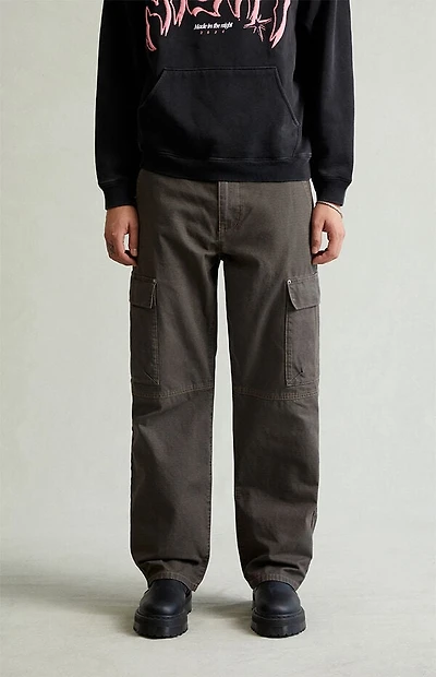 Pacsun Dylan Baggy Cargo Pants Ripstop Faded Black