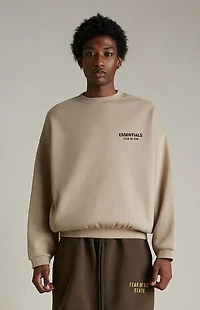 Fear of God ESSENTIALS Desert Sand Fleece Crew Neck Sweatshirt