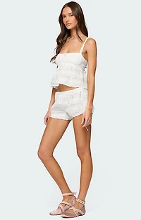 Edikted Mina Eyelet Bloomer Short