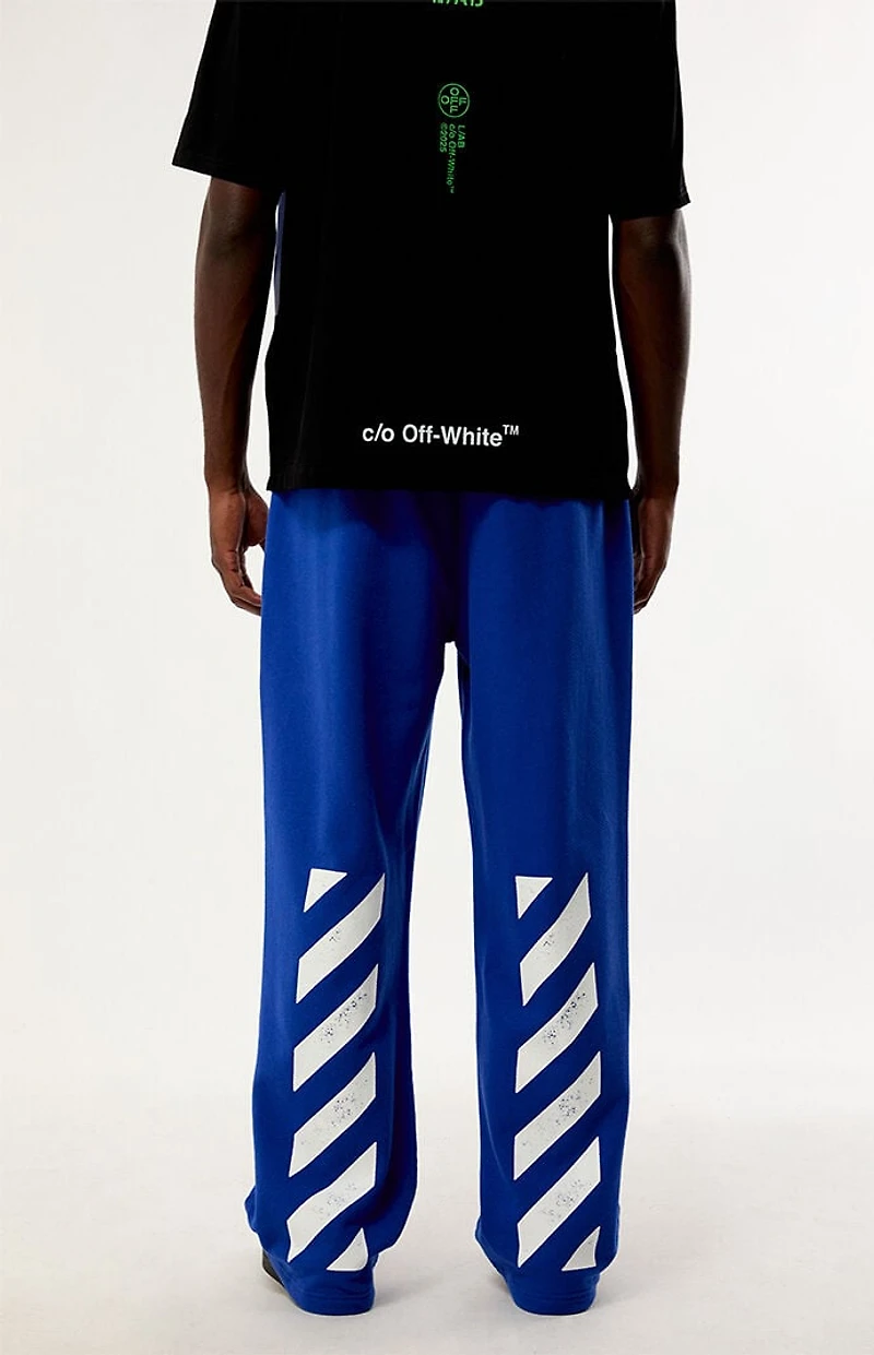 L/AB c/o Off-White Diagonal Open Hem Relaxed Sweatpants
