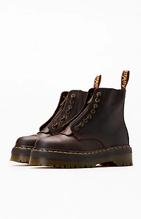 Dr Martens Brown Teacore Sinclair Leather Platform Boots