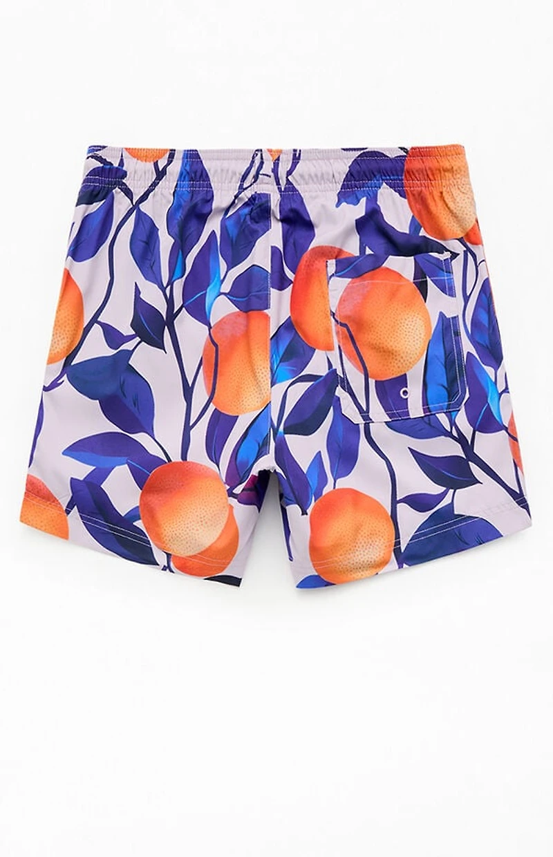 Pacsun Orange Tree Eco 4.5" Swim Trunks