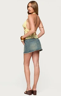 Edikted Hannah Floral Chiffon Halter Top