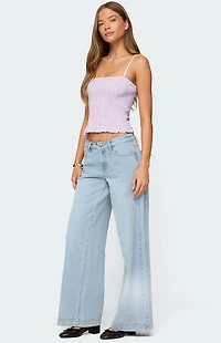 Edikted Leela Scrunch Striped Tank Top