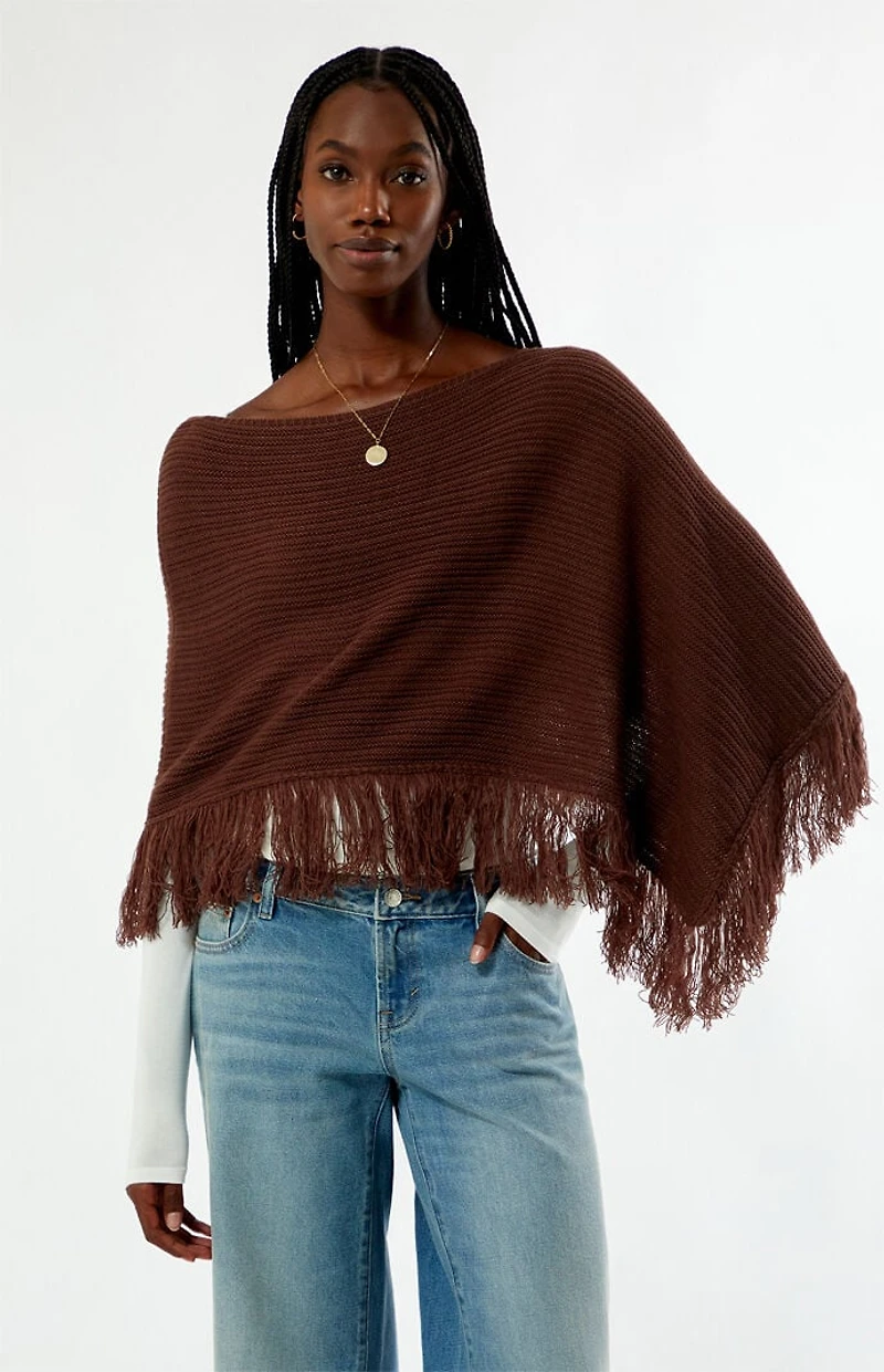 Your Favorite Amber Knit Poncho