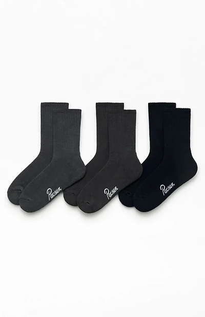 Pacsun 3 Pack Gray Crew Socks