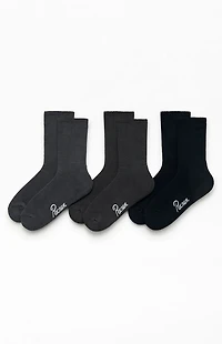 Pacsun 3 Pack Gray Crew Socks