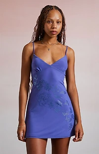 Third Charm Alani Rose Rhinestone Mini Dress