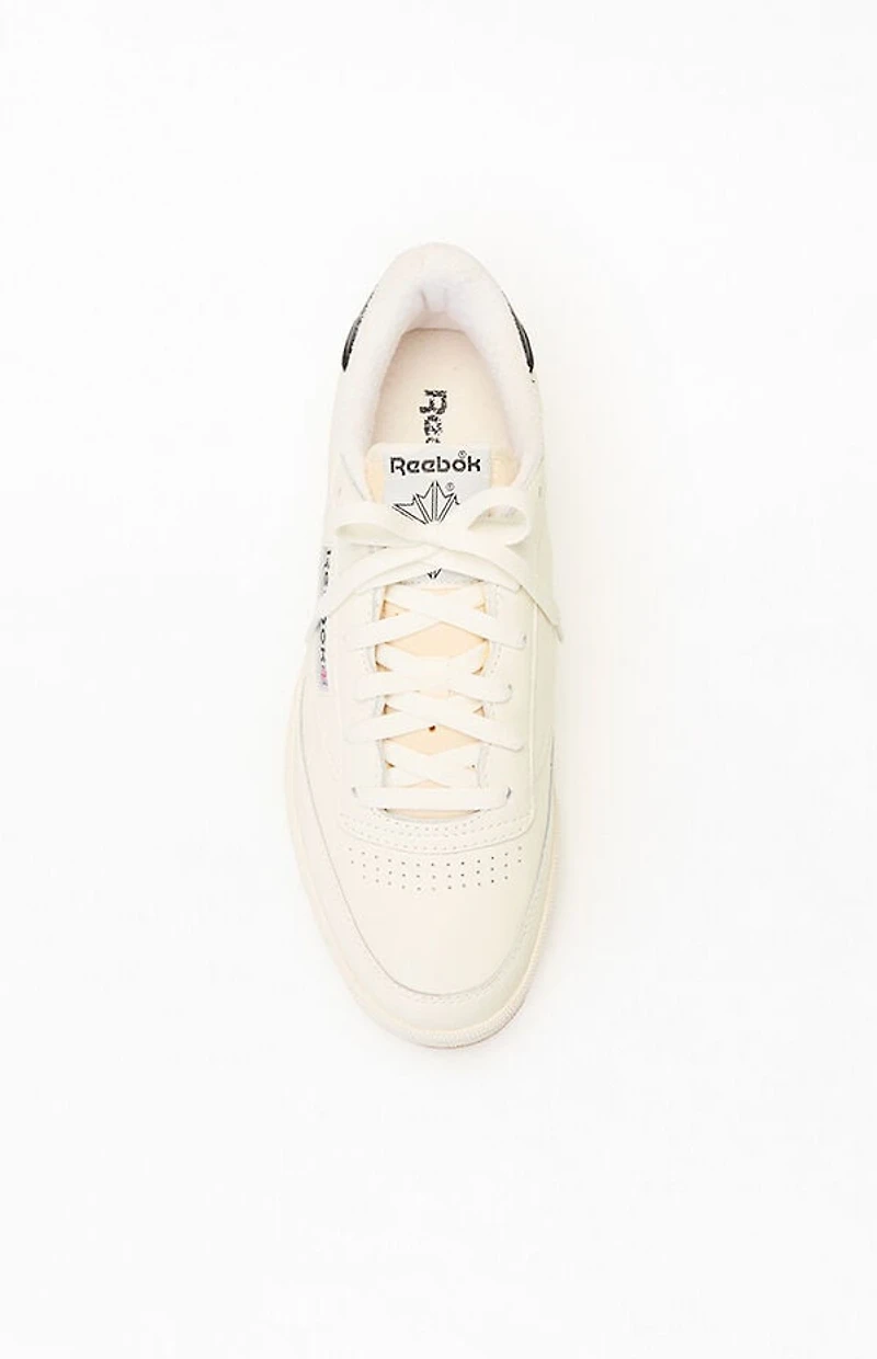 Reebok Off White & Black Club C 85 Vintage Shoes