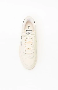 Reebok Off White & Black Club C 85 Vintage Shoes