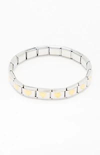 LA Hearts Heart Link Charm Bracelet