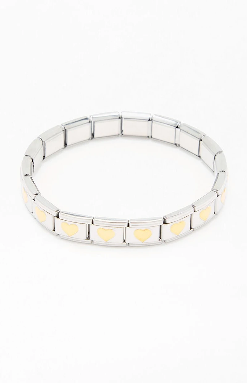 LA Hearts Heart Link Charm Bracelet