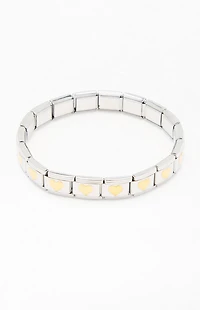 LA Hearts Heart Link Charm Bracelet