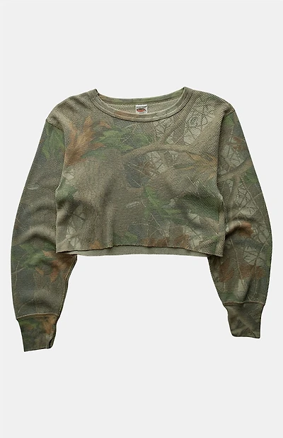 PS VINTAGE 90s Camo Cropped Top