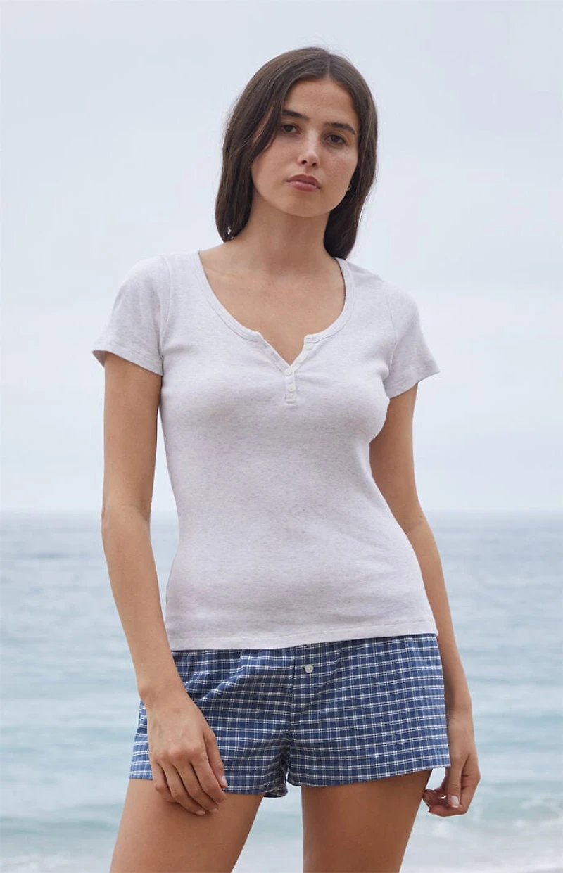 John Galt Silver Zelly Short Sleeve Top