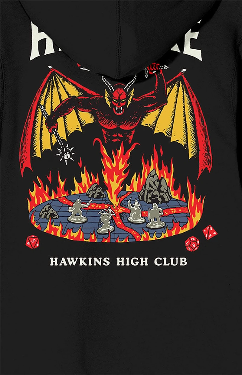Stranger Things Hawkins Hellfire Zip Up Hoodie