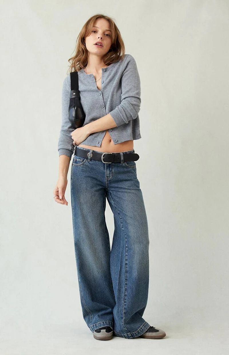 Pacsun Casey Low Rise Baggy Jeans Dark Indigo Tint