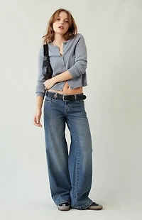 Pacsun Casey Low Rise Baggy Jeans Dark Indigo Tint