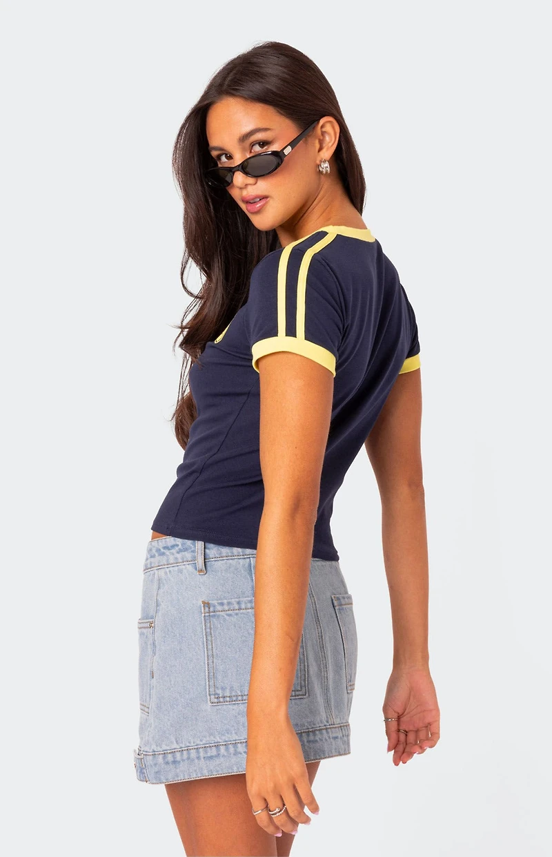 Edikted Kassidy Contrast T-Shirt