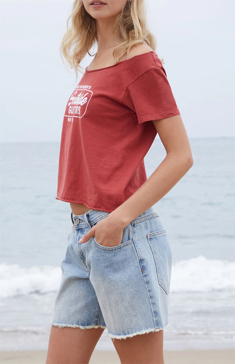 John Galt Light Blue Low Rise Relaxed Jorts