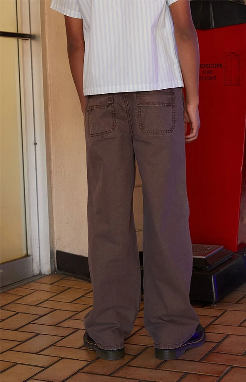 Pacsun Kids Brown Baggy Carpenter Jeans