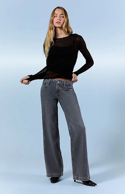 Pacsun Casey Low Rise Baggy Jeans Gray