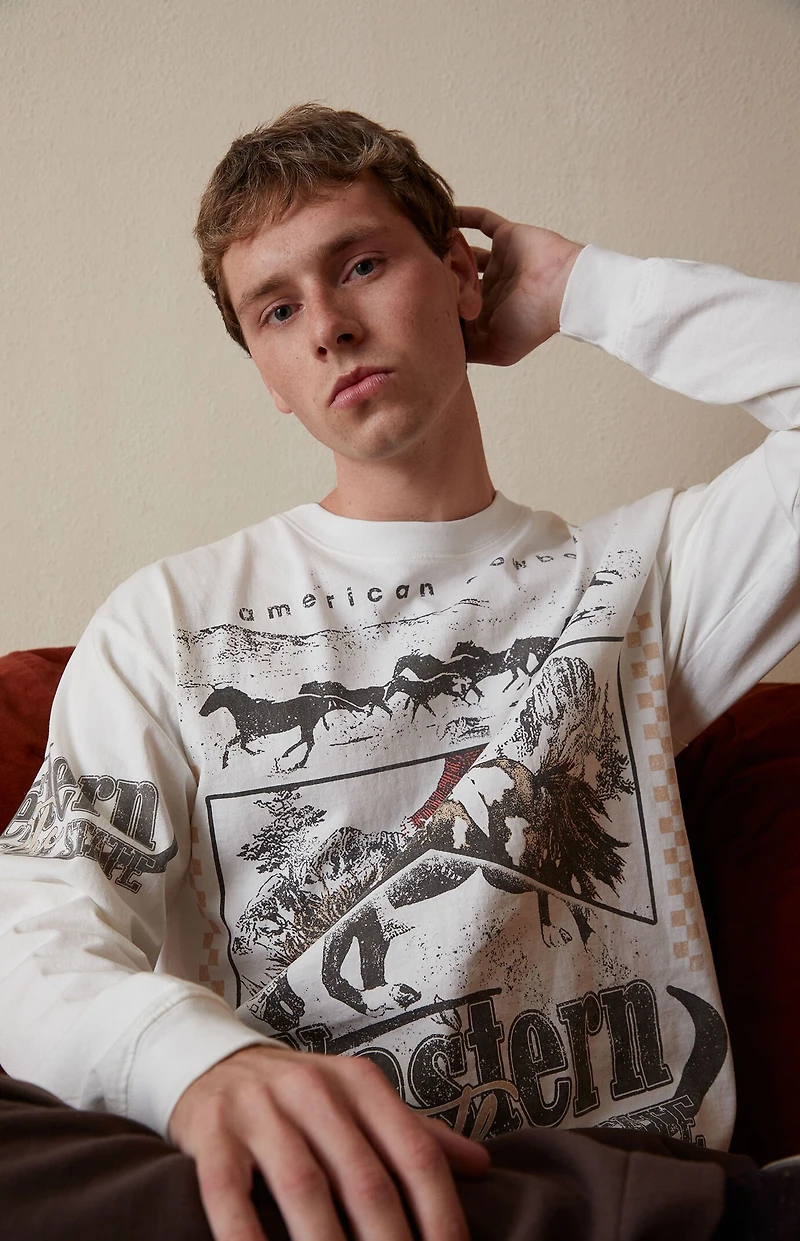 Pacsun Western Cropped Long Sleeve T-Shirt