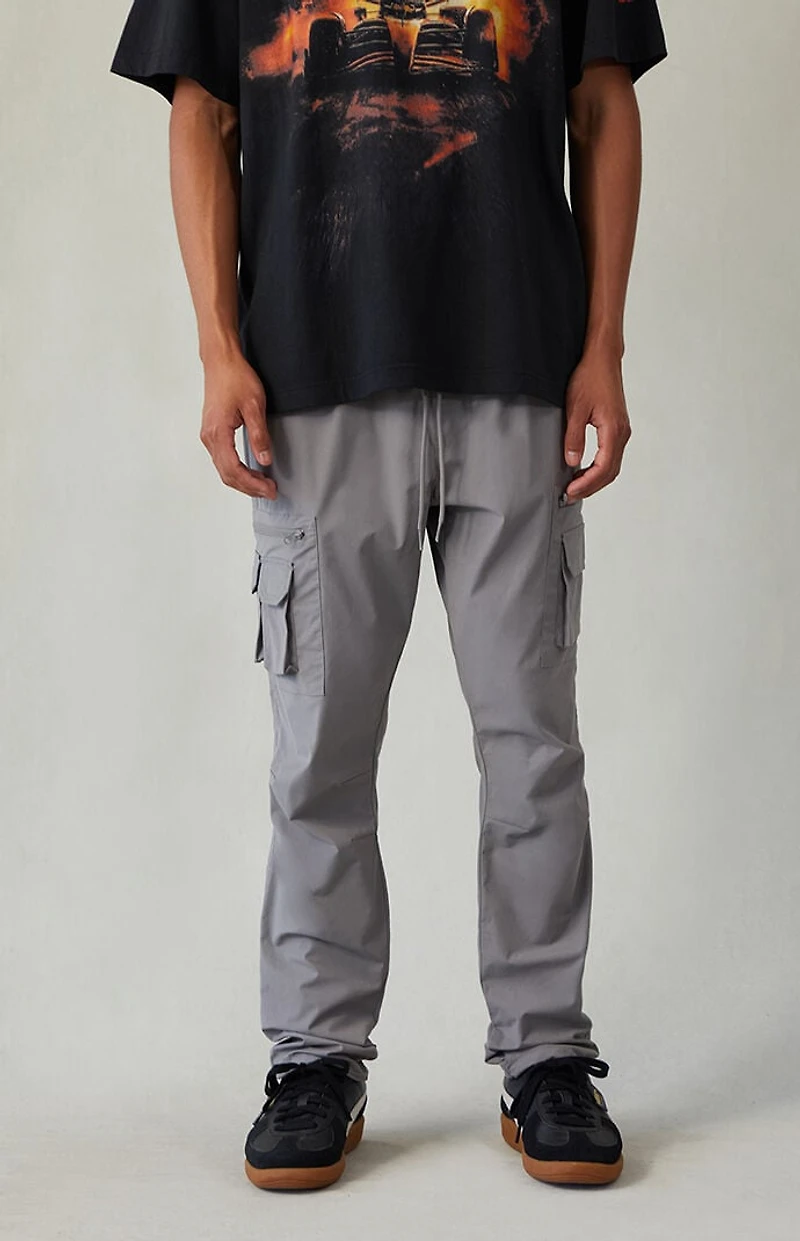 Pacsun Stretch Gray Slim Cargo Pants