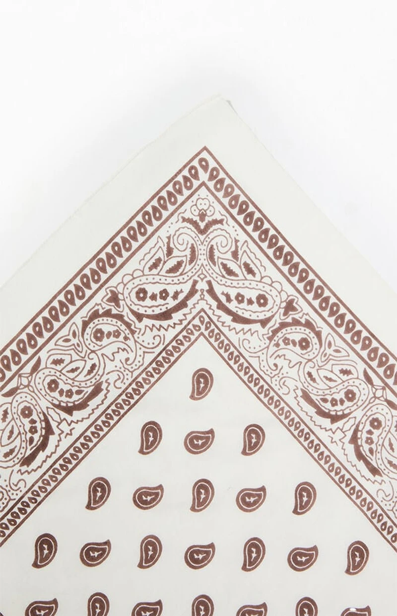 LA Hearts Bone Paisley Bandana