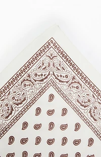 LA Hearts Bone Paisley Bandana