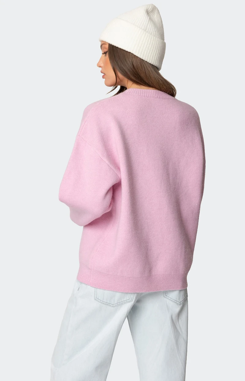 Edikted Apres Ski Oversized Sweater
