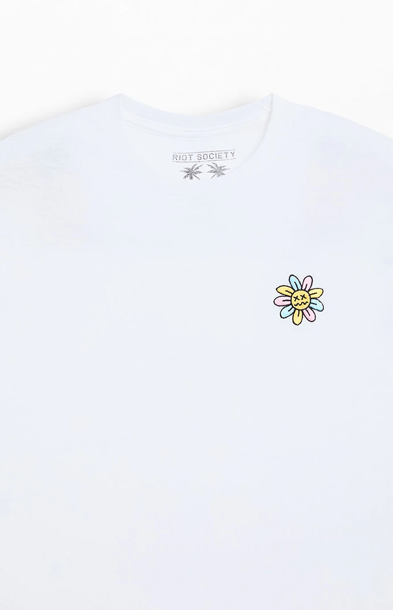 Riot Society Smiley Floral Embroidered T-Shirt