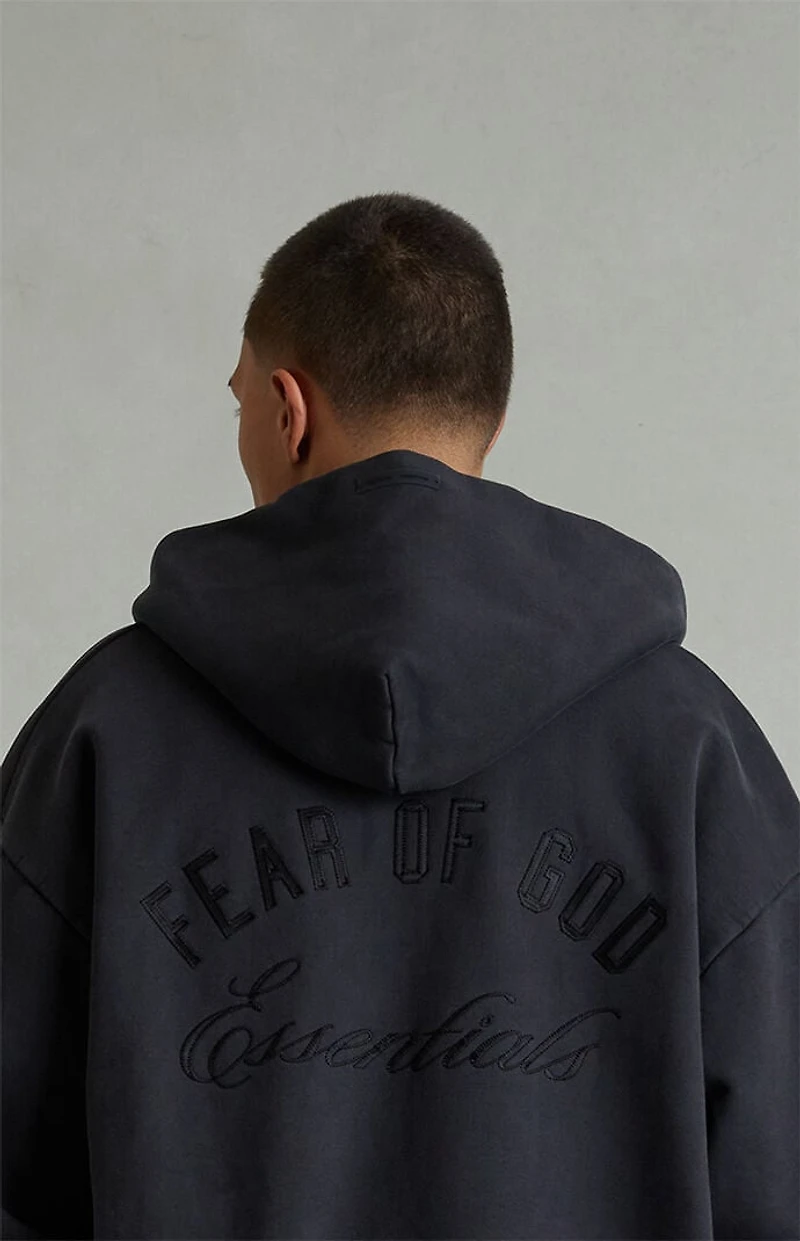Fear of God ESSENTIALS Vintage Black Classic Full Zip Hoodie