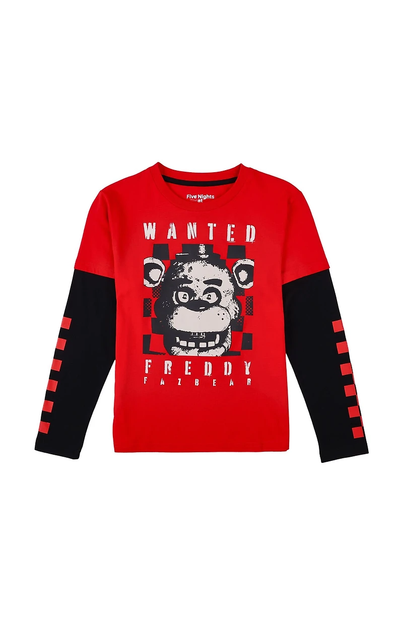 Kids 2 Pack Five Nights at Freddy's 2fer Long Sleeve T-Shirt