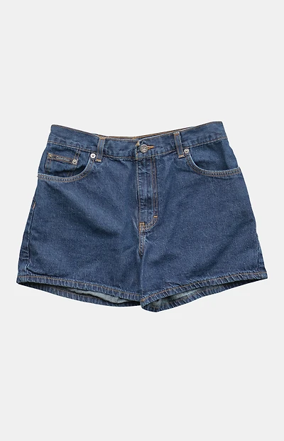 PS VINTAGE 2000s Y2K Low Rise Dark Indigo Micro Jean Shorts