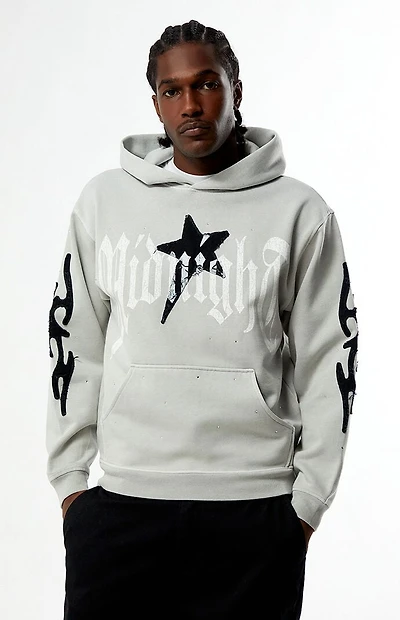 Pacsun Midnight Raw Applique Rhinestone Hoodie