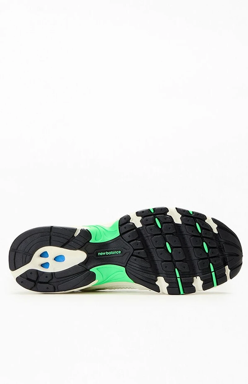 New Balance White & Green 530 Sneakers