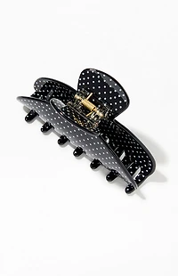 John Galt Black Polka Dot Hair Claw Clip