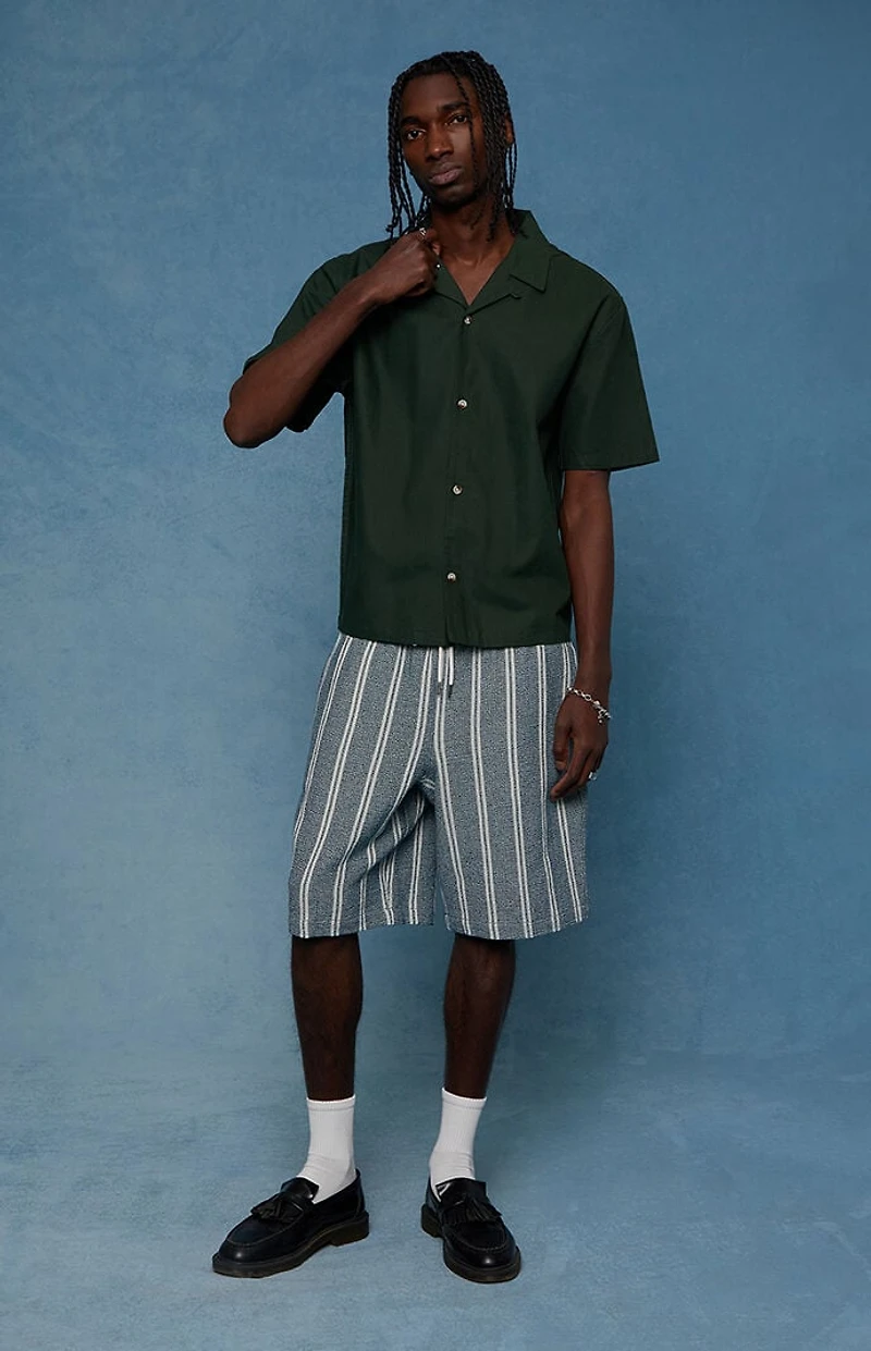 Pacsun Cream Striped Linen Shorts