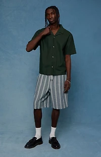 Pacsun Cream Striped Linen Shorts