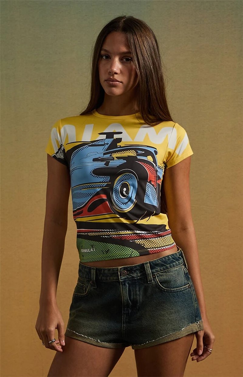 Formula 1 x Pacsun Miami Racing Jean Micro Shorts