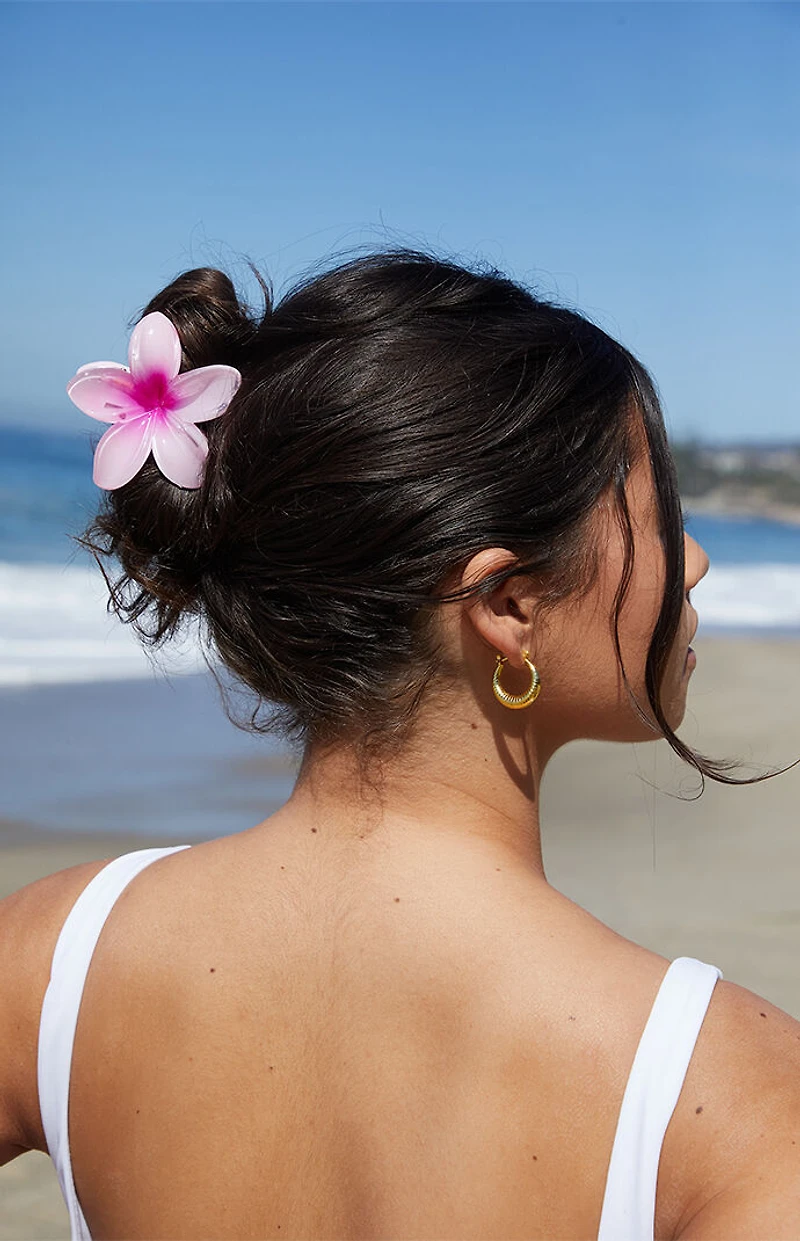 LA Hearts 3 Pack Pink Plumeria Hair Claw Clips